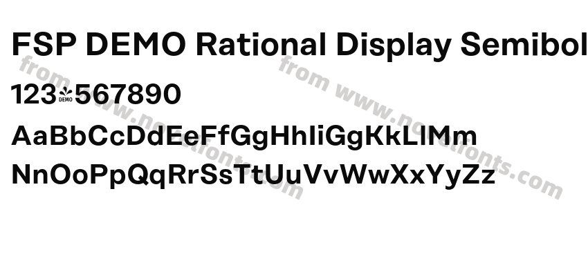 FSP DEMO Rational Display Semibold RegularPreview