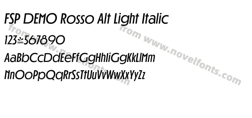 FSP DEMO Rosso Alt Light ItalicPreview