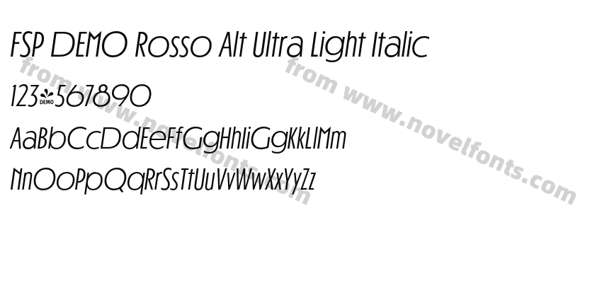 FSP DEMO Rosso Alt Ultra Light ItalicPreview