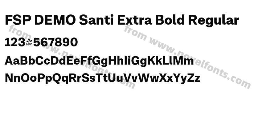 FSP DEMO Santi Extra Bold RegularPreview
