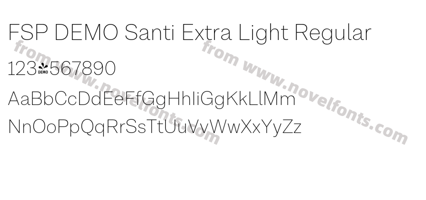FSP DEMO Santi Extra Light RegularPreview