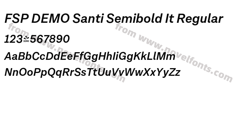 FSP DEMO Santi Semibold It RegularPreview