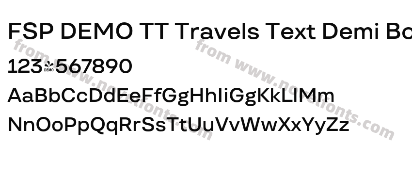 FSP DEMO TT Travels Text Demi Bold RegularPreview