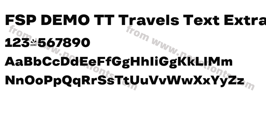 FSP DEMO TT Travels Text Extra Black RegularPreview