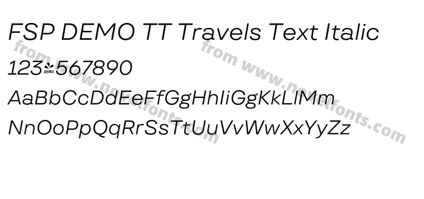 FSP DEMO TT Travels Text ItalicPreview