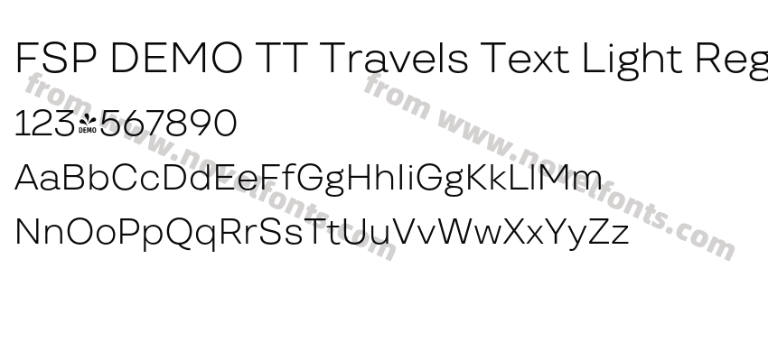 FSP DEMO TT Travels Text Light RegularPreview
