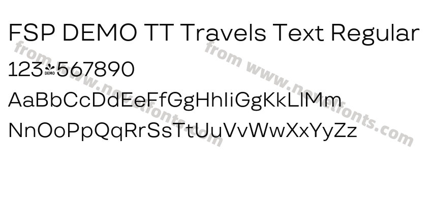 FSP DEMO TT Travels Text RegularPreview
