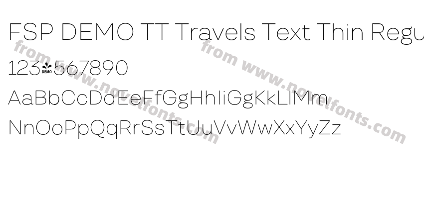 FSP DEMO TT Travels Text Thin RegularPreview