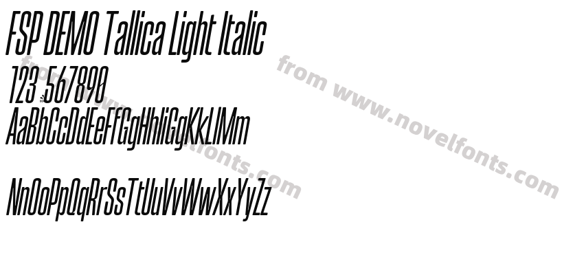 FSP DEMO Tallica Light ItalicPreview