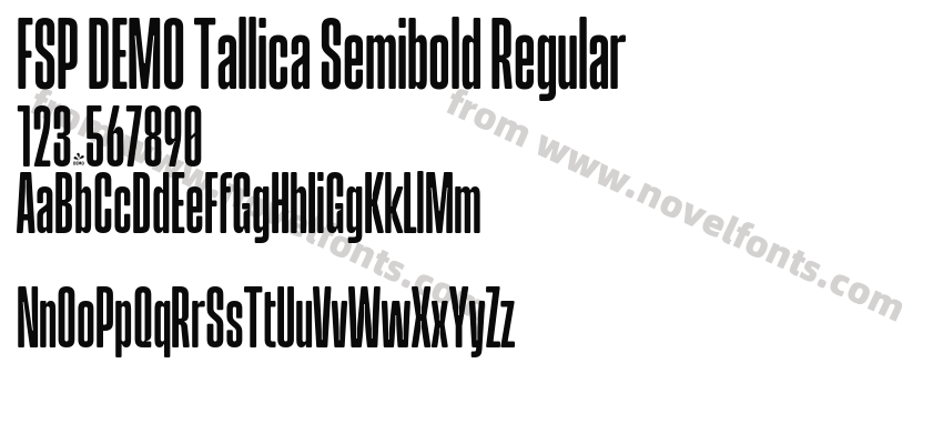 FSP DEMO Tallica Semibold RegularPreview