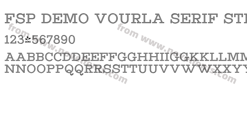 FSP DEMO Vourla Serif Stripe RegularPreview