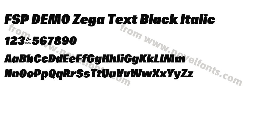 FSP DEMO Zega Text Black ItalicPreview
