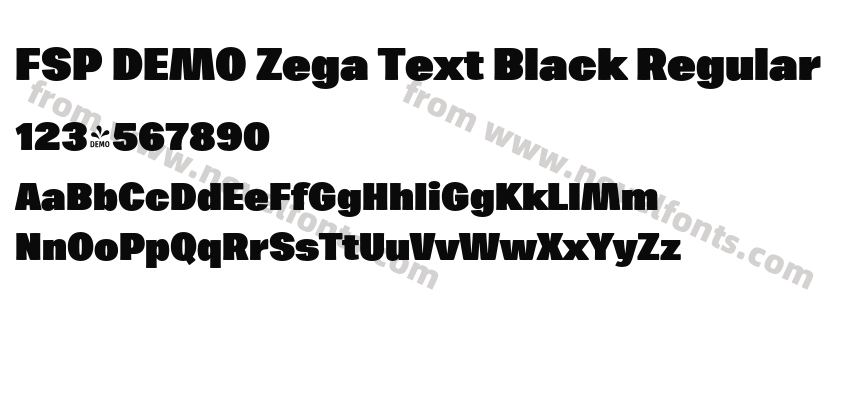 FSP DEMO Zega Text Black RegularPreview