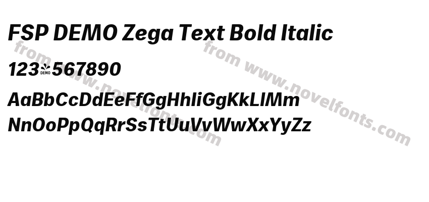 FSP DEMO Zega Text Bold ItalicPreview