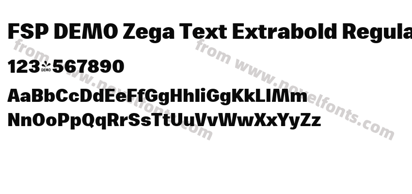 FSP DEMO Zega Text Extrabold RegularPreview