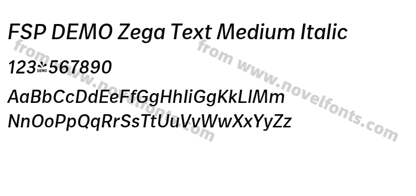 FSP DEMO Zega Text Medium ItalicPreview