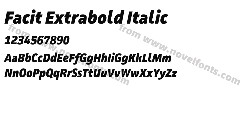 Facit Extrabold ItalicPreview