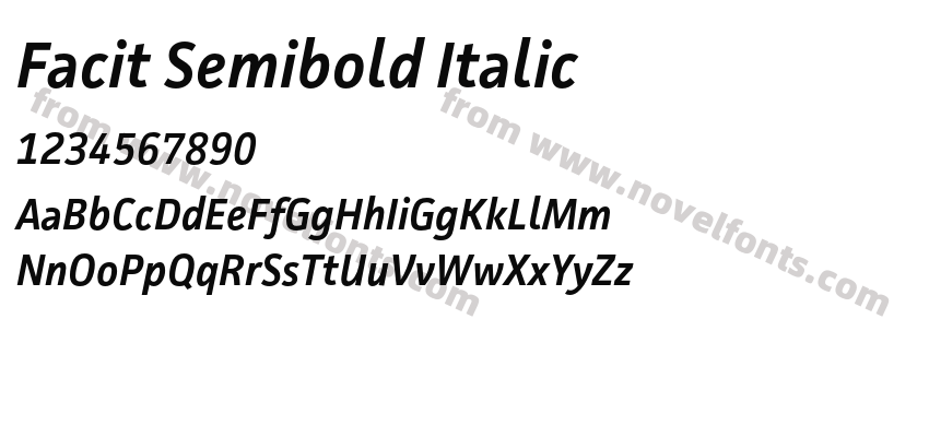 Facit Semibold ItalicPreview