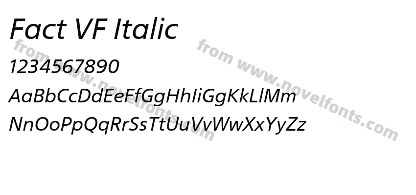 Fact VF ItalicPreview