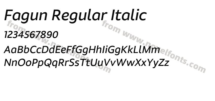 Fagun Regular ItalicPreview