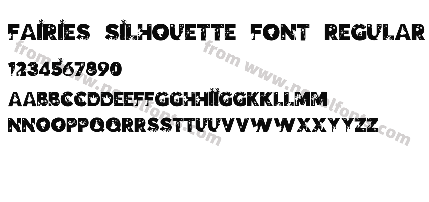 Fairies Silhouette Font RegularPreview