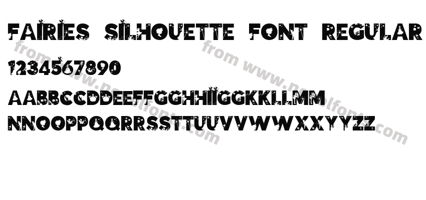 Fairies Silhouette Font RegularPreview