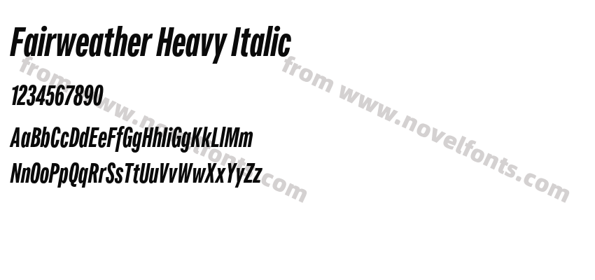 Fairweather Heavy ItalicPreview