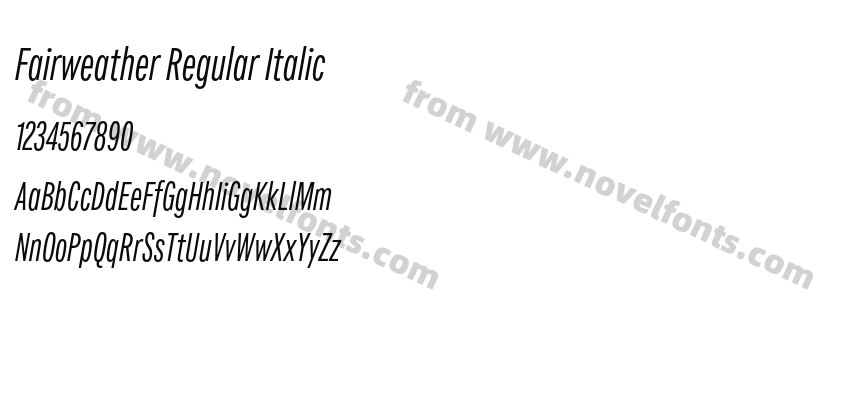 Fairweather Regular ItalicPreview