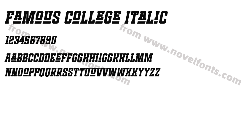Famous College ItalicPreview