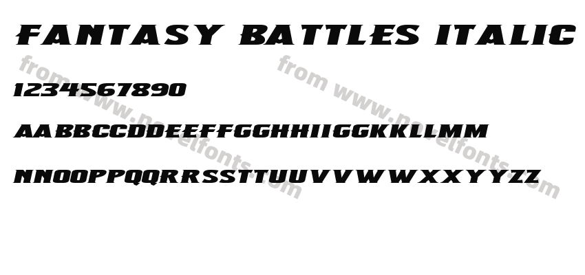 Fantasy Battles ItalicPreview