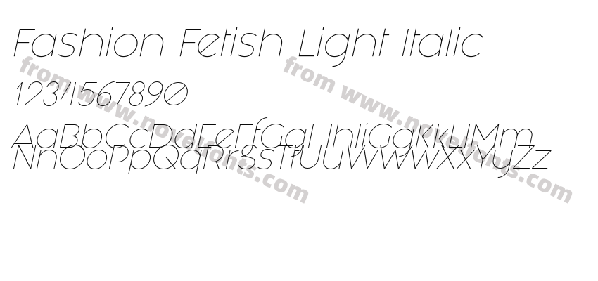 Fashion Fetish Light ItalicPreview