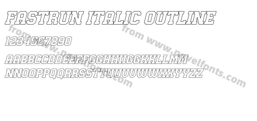 Fastrun Italic OutlinePreview