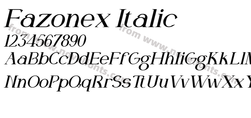 Fazonex ItalicPreview