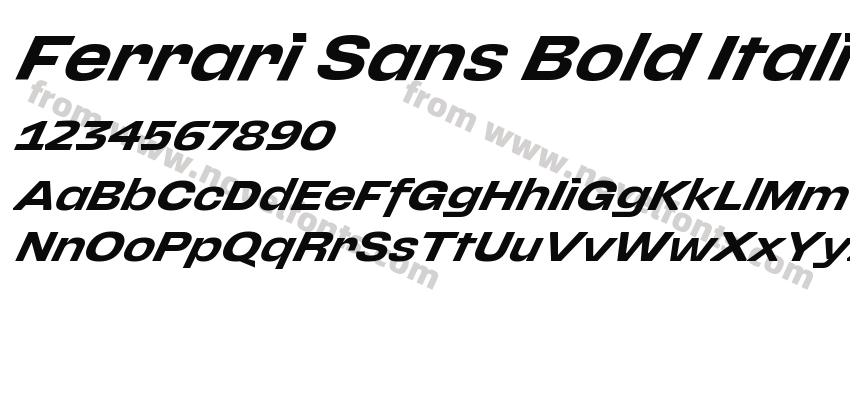 Ferrari Sans Bold ItalicPreview