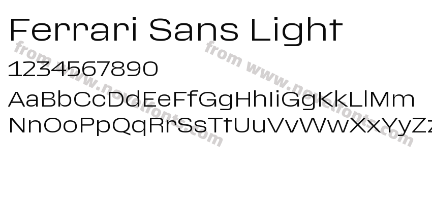 Ferrari Sans LightPreview