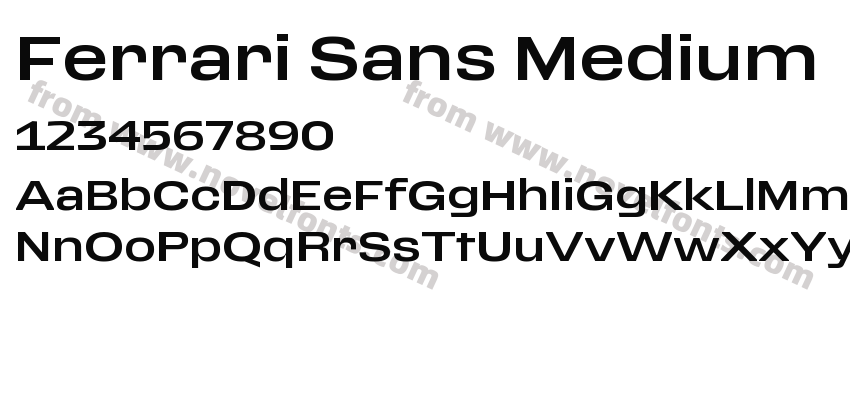 Ferrari Sans MediumPreview