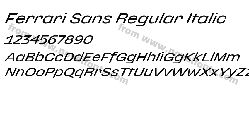 Ferrari Sans Regular ItalicPreview