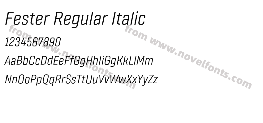 Fester Regular ItalicPreview