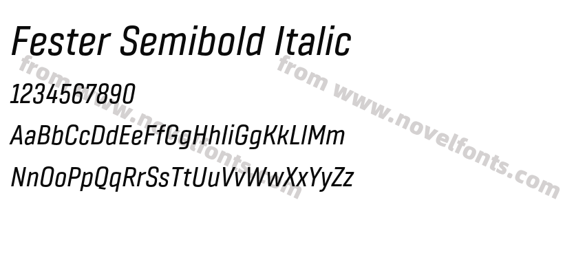 Fester Semibold ItalicPreview