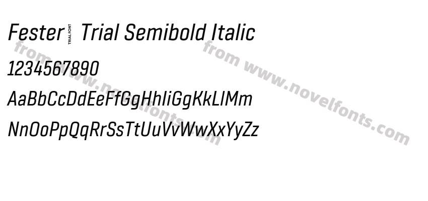 Fester_ Trial Semibold ItalicPreview