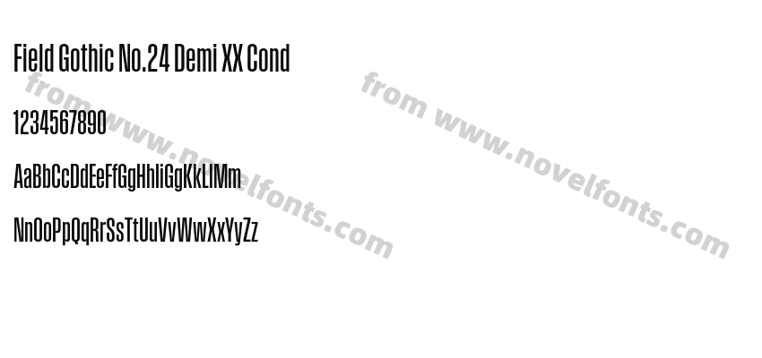 Field Gothic No.24 Demi XX CondPreview