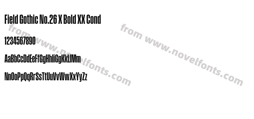 Field Gothic No.26 X Bold XX CondPreview