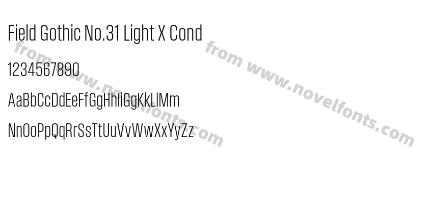 Field Gothic No.31 Light X CondPreview