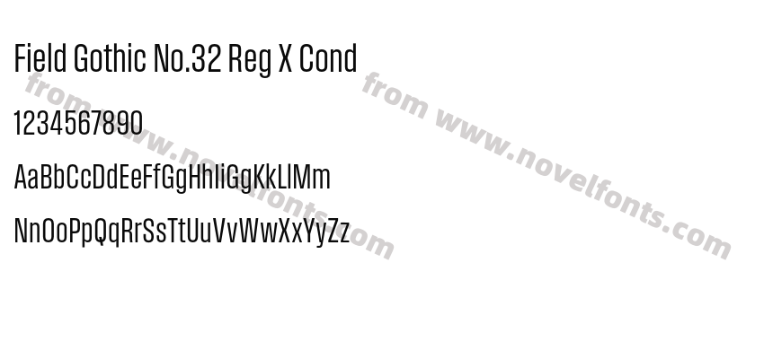 Field Gothic No.32 Reg X CondPreview