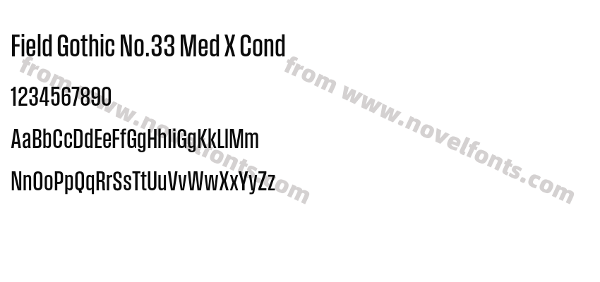 Field Gothic No.33 Med X CondPreview