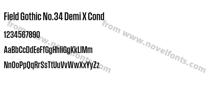 Field Gothic No.34 Demi X CondPreview