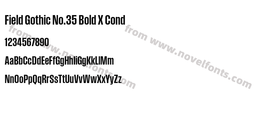 Field Gothic No.35 Bold X CondPreview