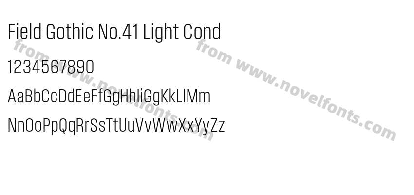 Field Gothic No.41 Light CondPreview