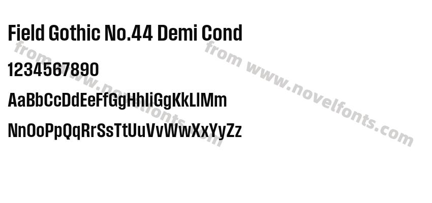 Field Gothic No.44 Demi CondPreview