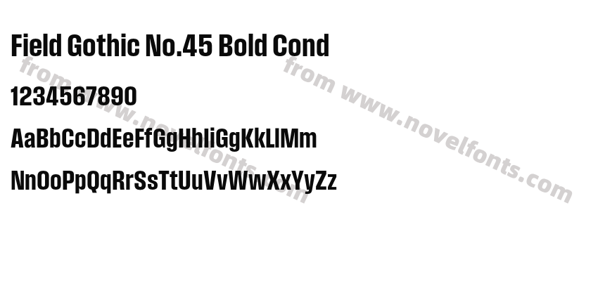Field Gothic No.45 Bold CondPreview